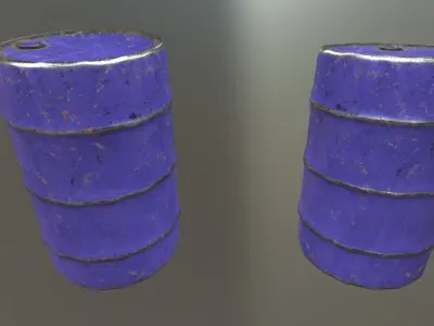 Barrel barrels Free low-poly 3D model