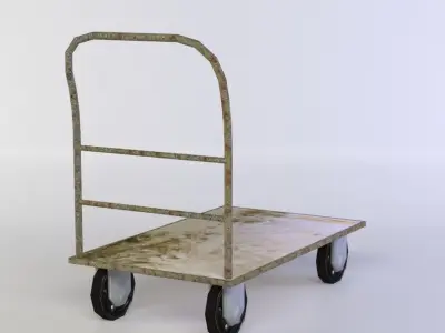 Trolley metal dolly cart Low-poly 3D model purchase