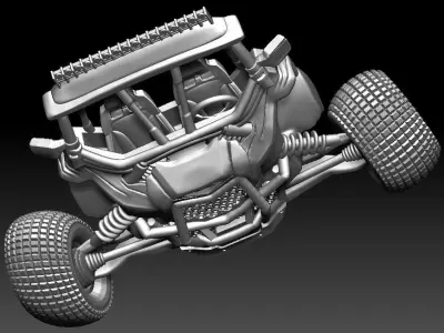 buggy car pendant  3D print model