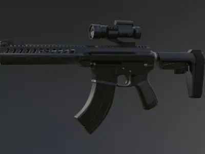AR-15 ak - rifle 3D model
