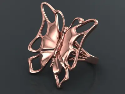 Butterfly ring 3D print model purchase