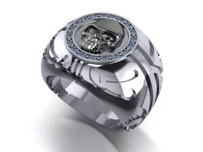 Scull diamond ring   473 3D print model