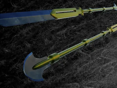 KNIGHT SPEAR  Low-poly 3D model