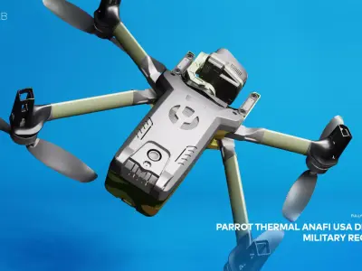 Parrot Thermal ANAFI USA Drone - Military Recon UAV 3D model