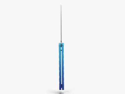 Balisong Butterfly Knife Gradient Low-poly 3D model