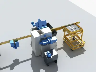 ndustrial Equipment 15 - Fully Automatic Production Line 3D model