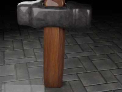 Hammer Free low-poly 3D model buy