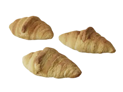  Croissants Bread Food Model 
