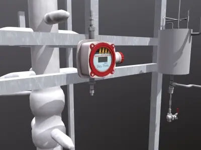Liquid Vessel Structure Low-poly 3D model
