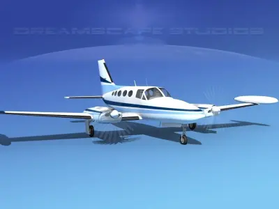 Cessna 414 Chancellor  V13 3D model