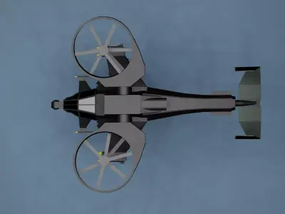 Low Poly Scorpion Gunship From Avatar Free 3D model
