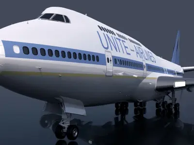 Boeing 747 3D model by mikekw95