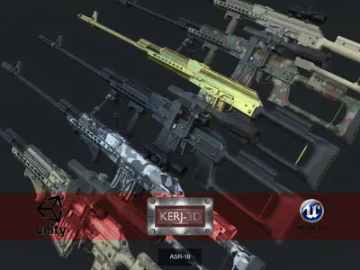 Sniper Rifle Collection 3D Model Pack