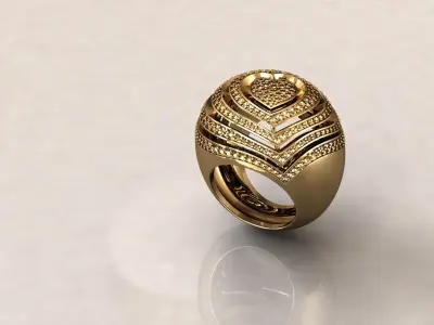 Heart Ring 3D print model