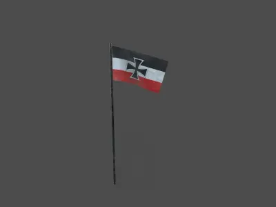 Flag 02 Low-poly 3D model purchase