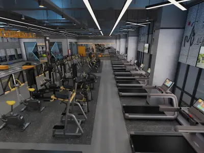 Industrial Loft Gym  3D model