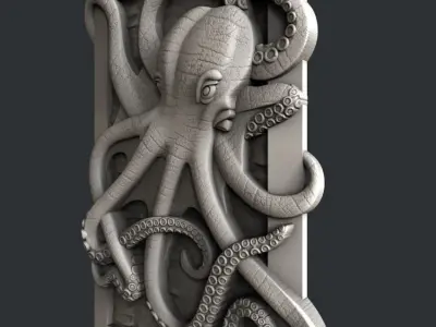 3d STL models for CNC octopus 3D model