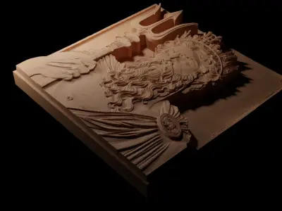 Poseidon CNC 3d Print High Relief Sand Casting 3D print model