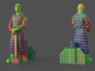  Factory Worker Statue 
