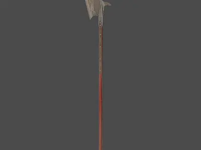  Halberd Polearm Low-poly 3D model