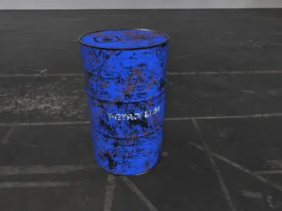 Barrel 200L Free low-poly 3D model