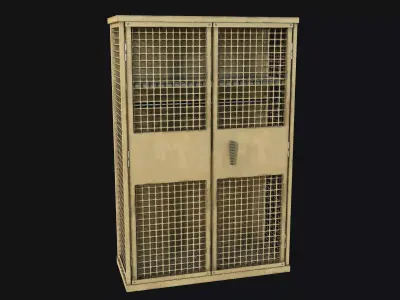 Military Locker PBR Game Ready Low-poly 3D model