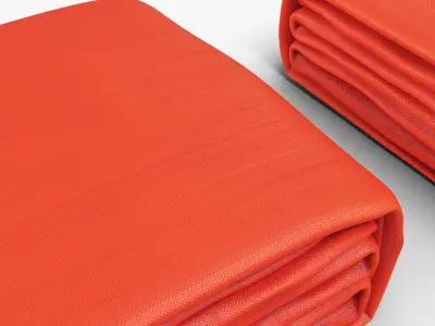 Polyethylene Tarpaulin Sheet Folded 3D model