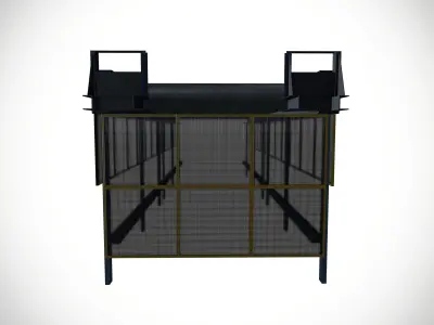 Tray Conveyor Setup Low-poly 3D model