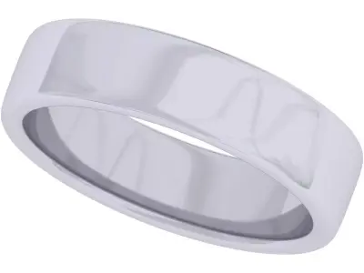6mm Wide Plain Band 3D print model