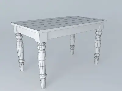 Old wooden table Free 3D model