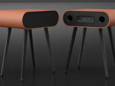 Floor Speaker Table Hybrid Brown 3D model