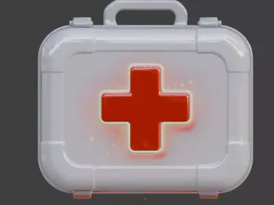 Futuristic Sci-Fi Health Pack 3D Model Low-poly 3D model