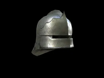 Sallet - Helmet - PBR - Textured Low-poly 3D model