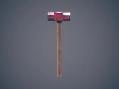 Worn Sledgehammer Low-poly 3D model