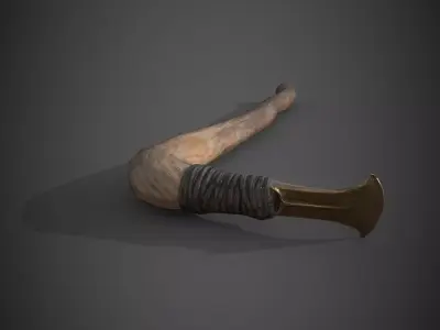 Bronze Age Adze Low-poly 3D model