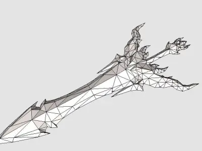 Ice Demon Sword Low-poly 3D model