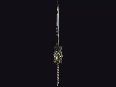 Sword Magical Cutting Fantasy Melee Dagger Iron Blade Saber Low-poly 3D model