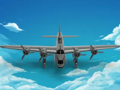 Short Stirling 3D model purchase