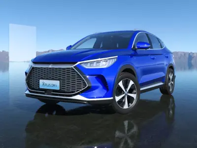 BYD SONG PLUS DM-i AWD 2022 with interior Low-poly 3D model