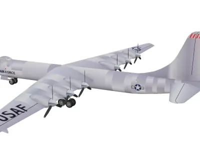Convair B-36 Peacemaker Low-poly 3D model