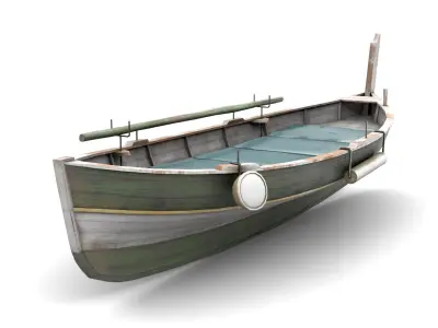 Fishing Boat 01 Low-poly 3D model