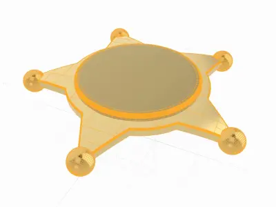 Sheriff badge 3D model buy