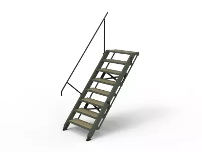 Articulated Military Vehicle Boarding Ladder  3D model