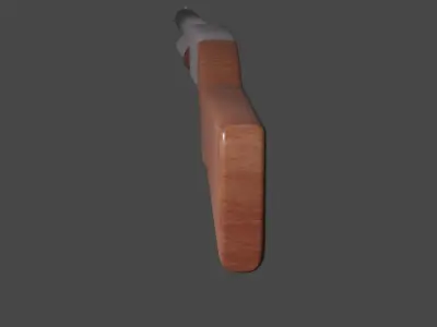 Shotgun gun with two barrels 3D model