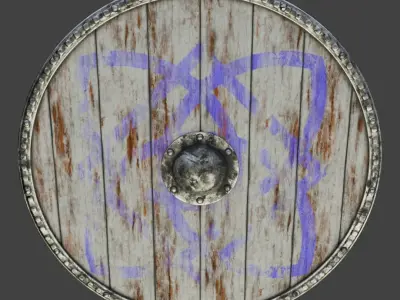 Viking Shield Low-poly 3D model get