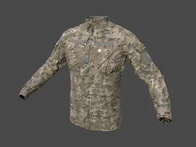Military Combat Shirt Low-poly 3D model