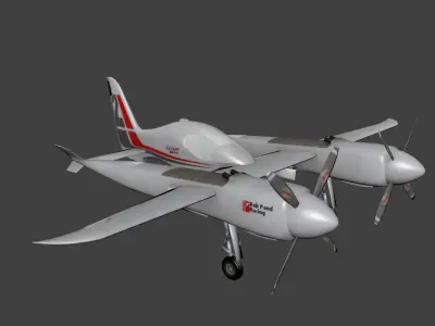Rutan Pond Racer Free low-poly 3D model