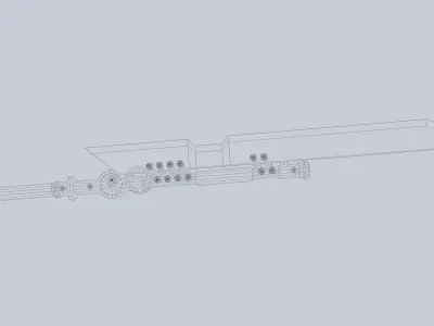 Steampunk blade Low-poly 3D model get