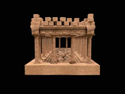 Ancient Columns Ruins Pack Low-poly 3D model