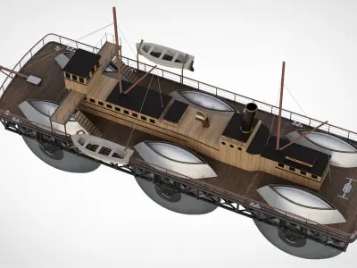 Roller Ship - Ernest Bazin 3D model